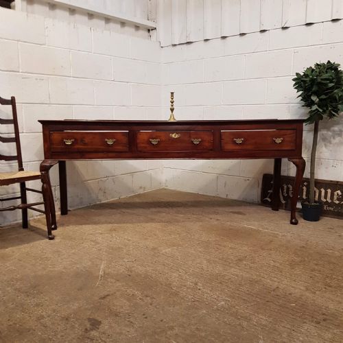 fig 2. ANTIQUE 18TH CENTURY PERIOD OAK & YEW DRESS BASE SIDEBOARD C1760