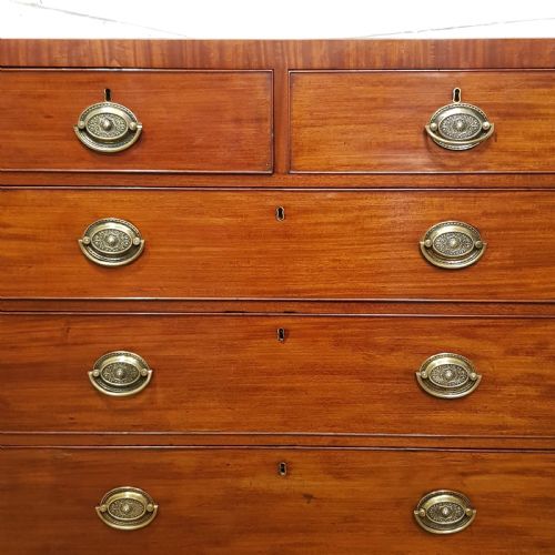 fig 1. ANTIQUE REGENCY MAHOGANY CHEST OF DRAWERS C1820