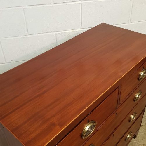fig 2. ANTIQUE REGENCY MAHOGANY CHEST OF DRAWERS C1820