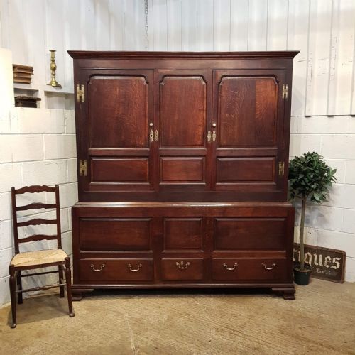 Antique 18th Century Period Oak Tak Cupboard C1780