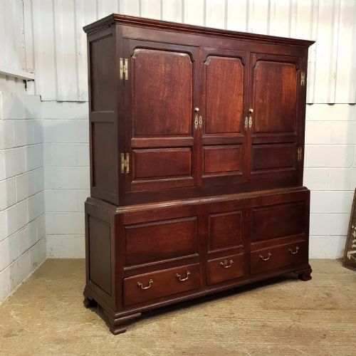 fig 1. ANTIQUE 18TH CENTURY PERIOD OAK TAK CUPBOARD C1780