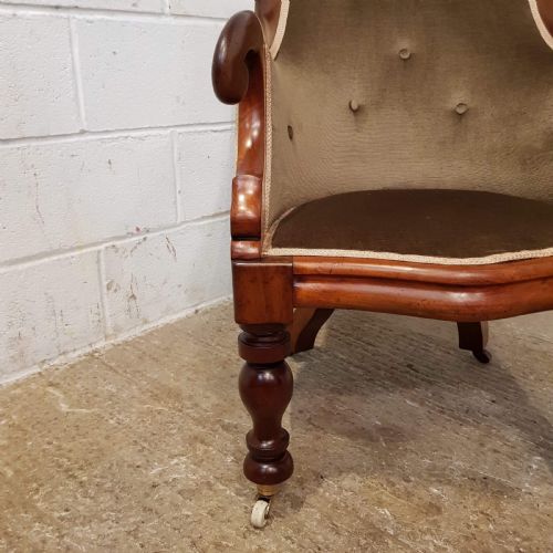 fig 2. ANTIQUE WILLIAM 1V MAHOGANY TUB LIBRARY CHAIR C1830