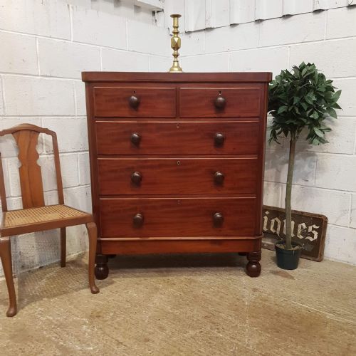Antique Victorian Mahogany Chest of Drawers C1880