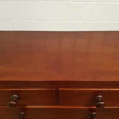 fig 1. ANTIQUE VICTORIAN MAHOGANY CHEST OF DRAWERS C1880