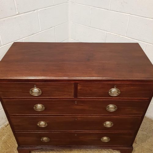 fig 2. ANTIQUE REGENCY MAHOGANY CHEST OF DRAWERS C1820