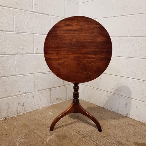 Antique Regency Mahogany Tilt Top Circular Tripod  Table C1820