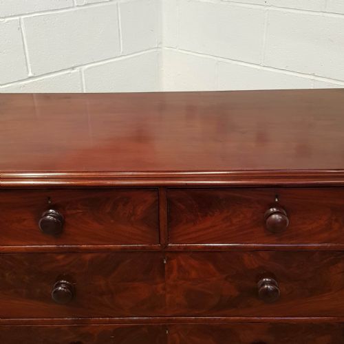fig 2. ANTIQUE VICTORIAN. AHOGANY CHEST OF DRAWERS C1880