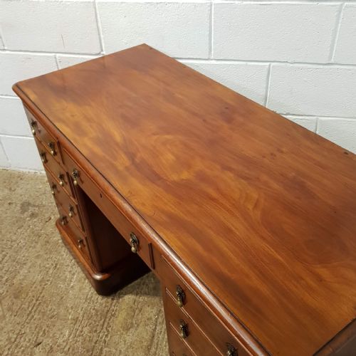fig 1. ANTIQUE VICTORIAN MAHOGANY PEDESTAL DESK C1880