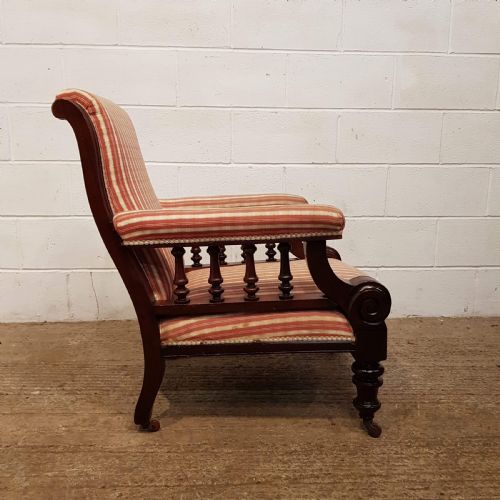 fig 1. ANTIQUE VICTORIAN MAHOGANY SHOW FRAME ARMCHAIR C1880