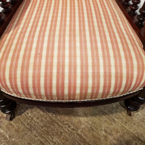 fig 2. ANTIQUE VICTORIAN MAHOGANY SHOW FRAME ARMCHAIR C1880