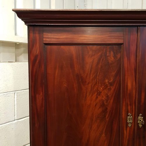 fig 2. ANTIQUE GEORGIAN PERIOD MAHOGANY CLOTHES PRESS C1780