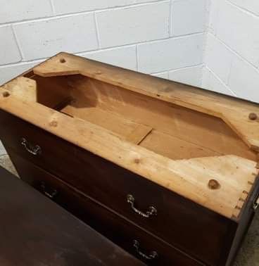 fig 1. ANTIQUE LATE VICTORIAN MAHOGANY CAMPAIGN CHEST OF DRAWERS C1890