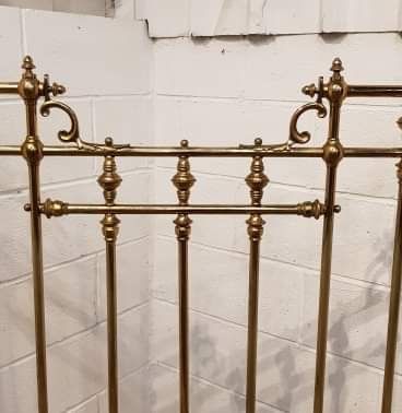 fig 1. SUPERB ANTIQUE VICTORIAN BRASS DOUBLE BED C1880