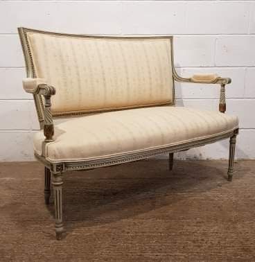 fig 1. ANTIQUE FRENCH EMPIRE PAINTED SALON SUITE C1900