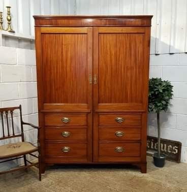 Antique Georgian Period Channel Islands Mahogany Wardrobe C1780