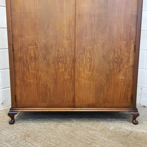 fig 1. ANTIQUE WALNUT DOUBLE WARDROBE C1920