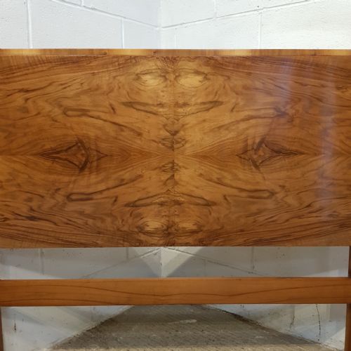 fig 2. ANTIQUE ART DECO BURR WALNUT DOUBLE BED C1920