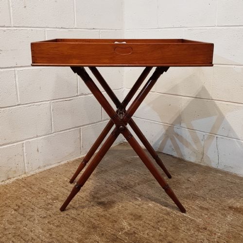 fig 2. ANTIQUE VICTORISN MAHOGANY BUTLERS TRAY WITH ORIGINAL STAND C1880
