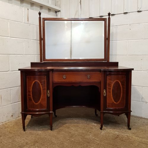 fig 1. ANTIQUE EDWARDIAN SHERATON MAHOGANY DRESSING TABLE C1900
