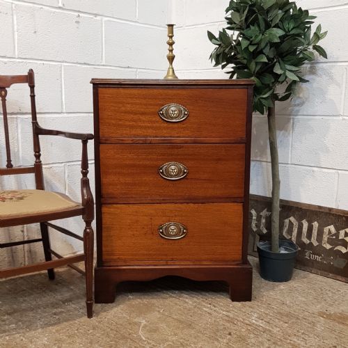 Antique Regency Mahogany Dwarf Narrow Chest of Drawers C1820