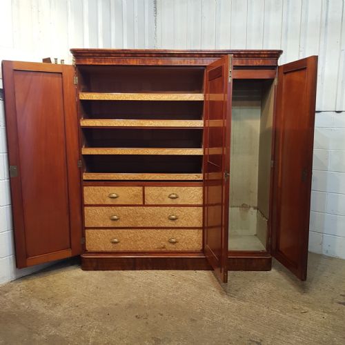 fig 2. ANTIQUE VICTORISN MAHOGANY COMPACTUM WARDROBE C1880