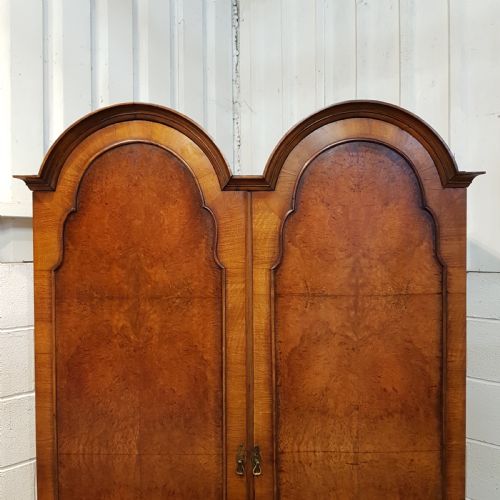 fig 2. ANTIQUE BURR WALNUT DOUBLE DOME TOP DOUBLE WARDROBE C1920