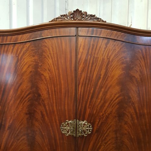 fig 3. ANTIQUE PAIR MAHOGANY LADIES & GENTS WARDROBES C1920
