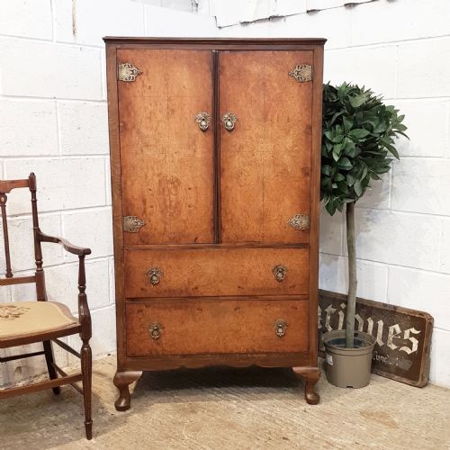 Antique Queen Anne Burr Walnut Tallboy C1920