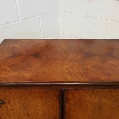 fig 2. ANTIQUE QUEEN ANNE BURR WALNUT TALLBOY C1920
