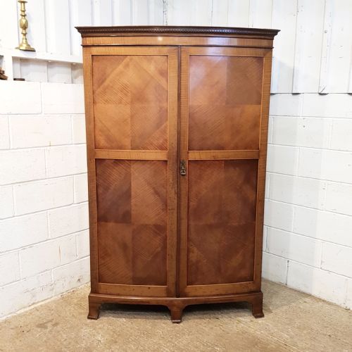 fig 1. ANTIQUE EDWARDIAN SATINWOOD DOUBKE WARDROBE BY MAPLE & CO C1900