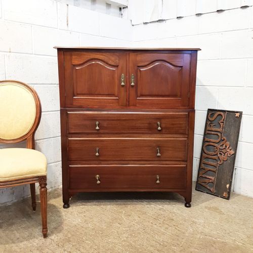 Antique Edwardian Mahogany Tallboy Chest of Drawers C1900