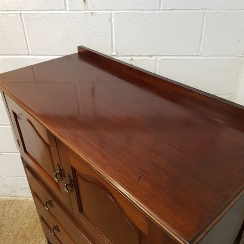 fig 2. ANTIQUE EDWARDIAN MAHOGANY TALLBOY CHEST OF DRAWERS C1900
