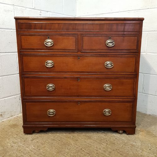 fig 1. ANTIQUE REGENCY MAHOGANY CHEST OF DRAWERS C1820