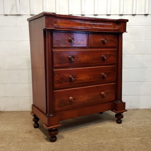 fig 1. ANTIQUE VICTORIAN MAHOGANY SCOTCH CHEST OF DRAWERS C1880