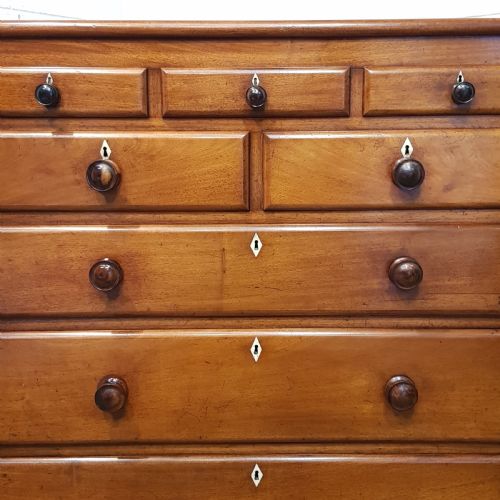 fig 2. ANTIQUE VICTORIAN MAHOGANY CUMBERLAND CHEST OF DRAWERS C1880