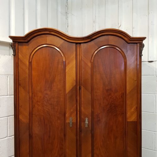 fig 2. ANTIQUE 19TH CENTURY BIEDERMEIER MAHOGANY DOUBLE WARDROBE C1850