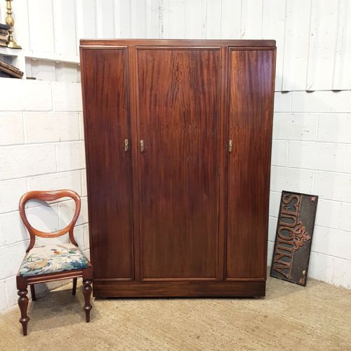 Antique Mahogany Gents Fitted Wardrobe Compactum C1920