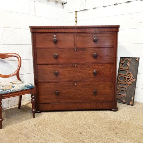 Antique Victorian Mahogany Chest of Drawers C1880