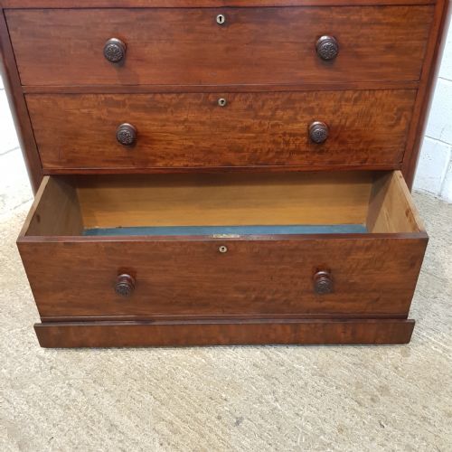 fig 2. ANTIQUE VICTORIAN MAHOGANY CHEST OF DRAWERS C1880