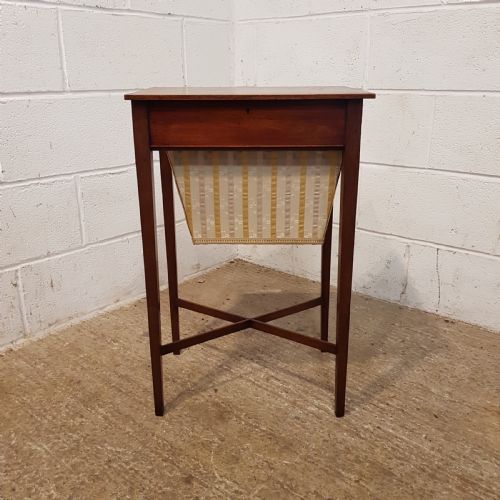 fig 2. ANTIQUE SMALL REGENCY MAHOGANY WORK SEWING TABLE C1820