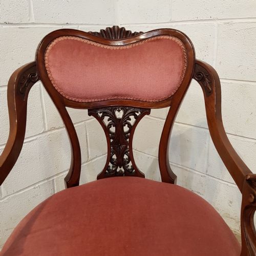 fig 2. ANTIQ EDWARDIAN MAHOGANY SALON CHAIR C1900