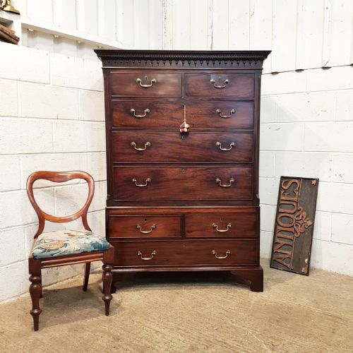 Antique 18th Century Mahogany Chest on Chest C1780