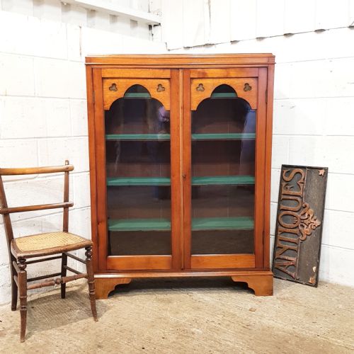 Antique Arts & Crafts Gothic Mahogany Bookcase C1900