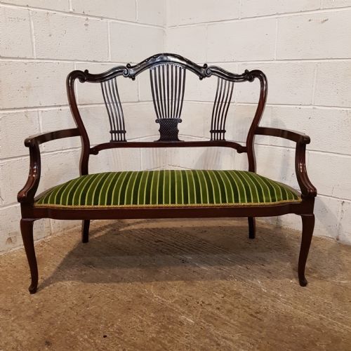 fig 2. ANTIQUE EDWARDIAN MAHOGANY SALON SOFA C1900