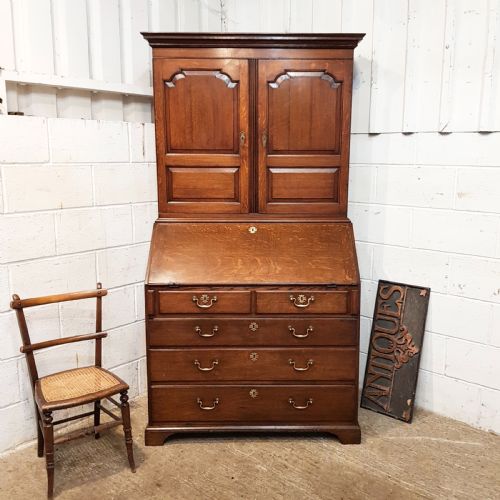 Antique 18th Century Oak Bureau Bookcase C1780