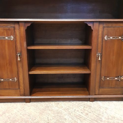 fig 2. ANTIQUE ARTS & CRAFTS OAK OPEN BOOKCASE C1890