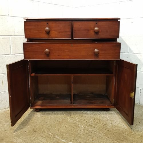 fig 2. ANTIQUE VICTORIAN MAHOGANY TALLBOY C1880