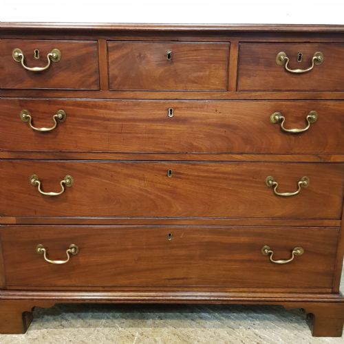 fig 1. ANTIQUE REGENCY MAHOGANY CHEST OF DRAWERS C1820