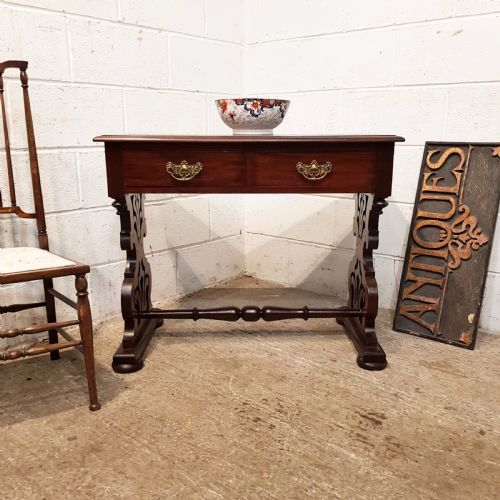 Antique Victorian Mahogany Side Table C1880