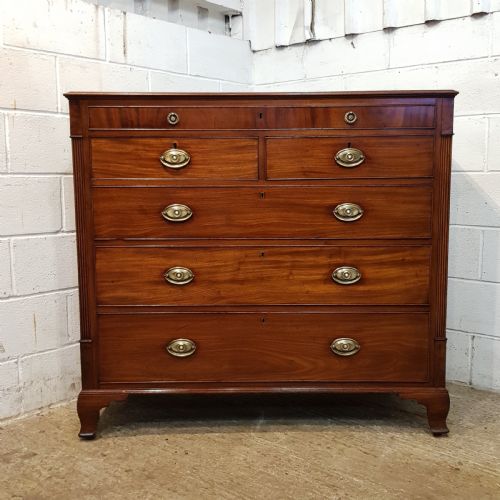 fig 1. ANTIQUE GEORGIAN REGENCY MAHOGANY CHEST OF DRAWERS C1820